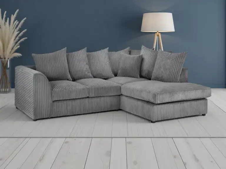 Harley Jumbo Sofa Grey Right Hand Facing Corner