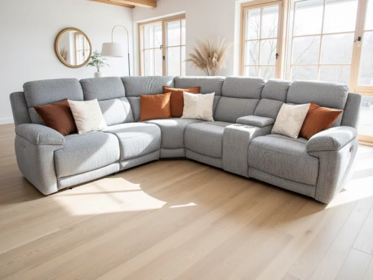 Owen Electric Recliner Sofa Grey Large Corner
