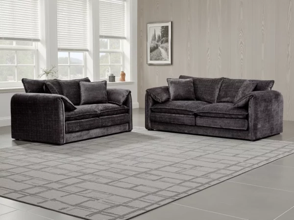 Solaya Sofa Black 3+2 Set