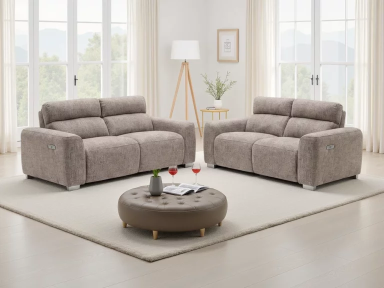 Toronto Electric Recliner Sofa Beige 3+2 Set