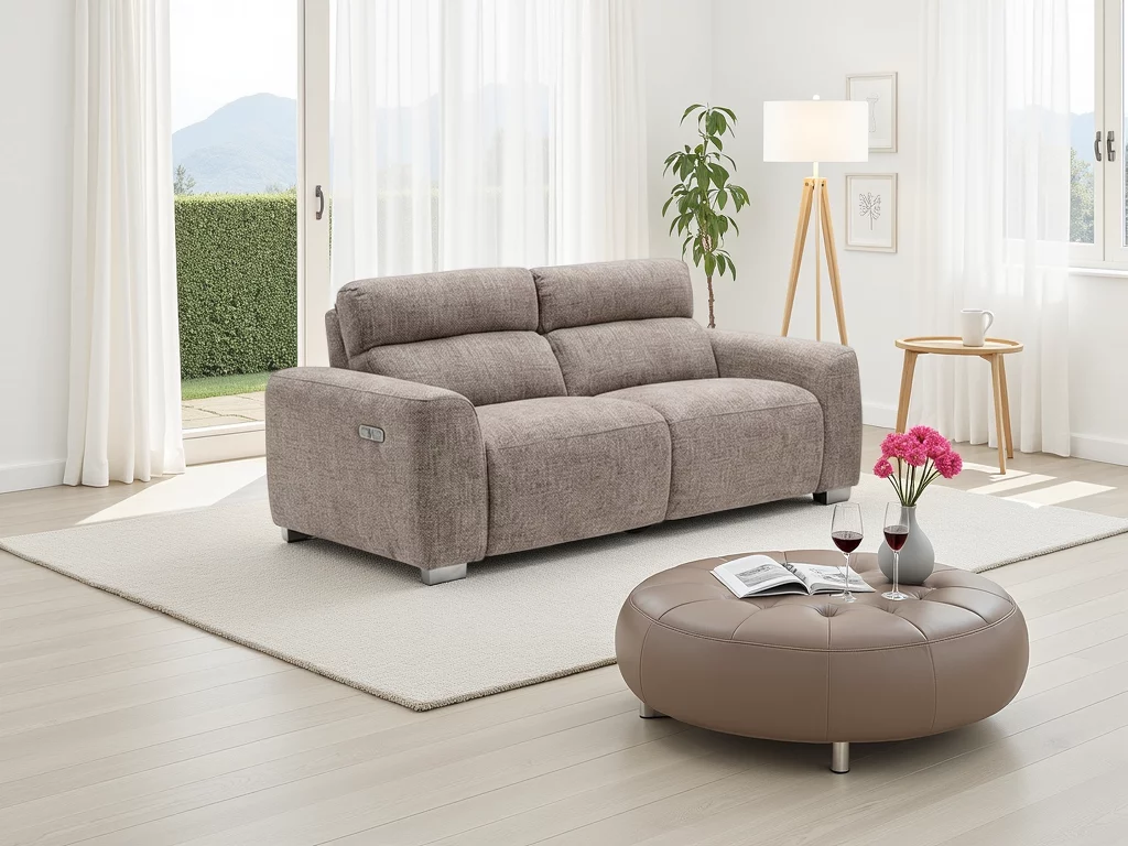 Toronto Electric Recliner Beige 3 Seater