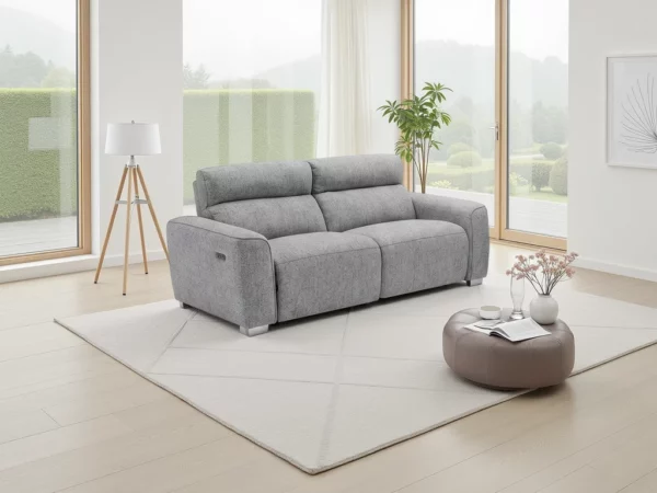 Toronto Electric Recliner Grey 3 Seater