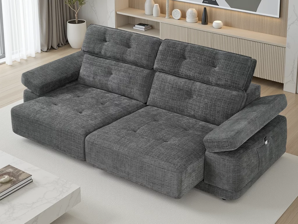 Kendal Floating Sofabed Light Grey, view 4