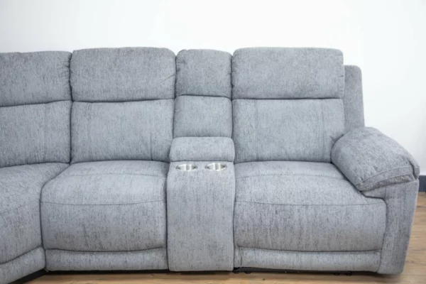 Owen Electric Recliner Sofa Grey Large Corner, view 3