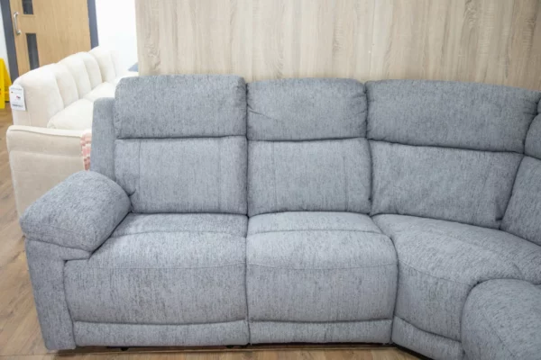 Owen Electric Recliner Sofa Grey Large Corner, view 4