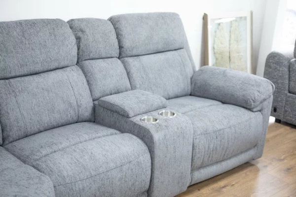 Owen Electric Recliner Sofa Grey Large Corner, view 2