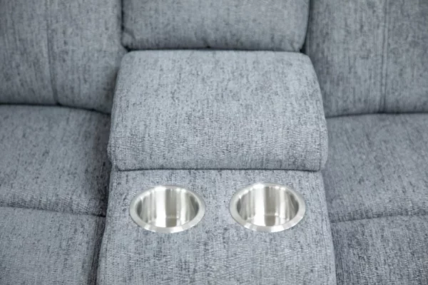 Owen Electric Recliner Sofa Grey Large Corner, view 5