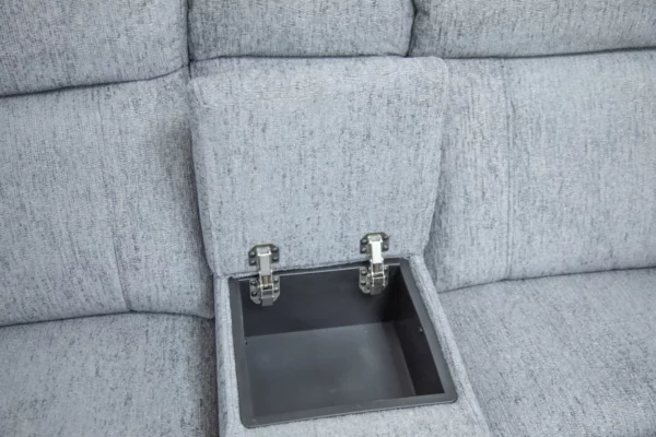 Owen Electric Recliner Sofa Grey Large Corner, view 6