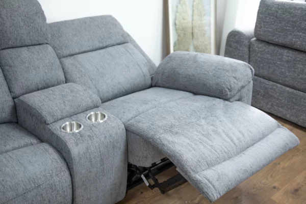 Owen Electric Recliner Sofa Grey Large Corner, view 7