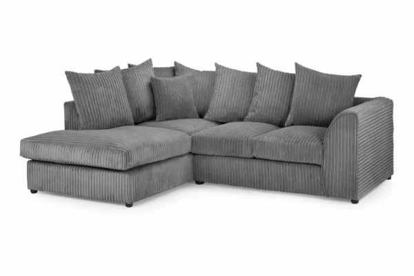 Harley Jumbo Sofa Grey Left Hand Facing Corner, view 2