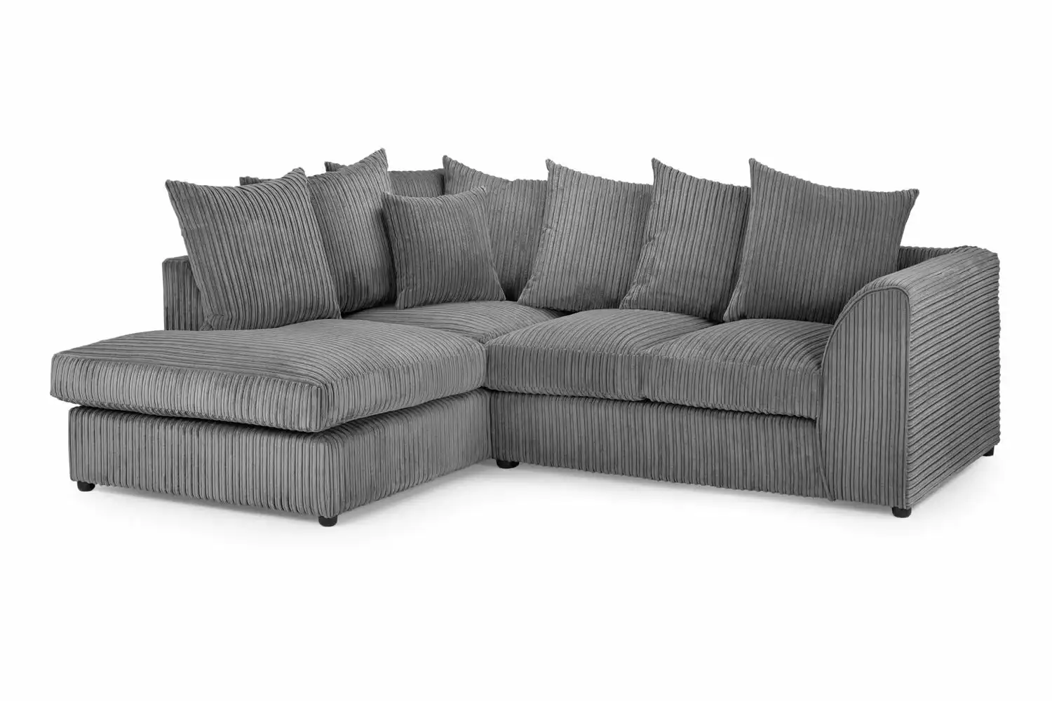 Harley Jumbo Sofa Grey Left Hand Facing Corner, view 2