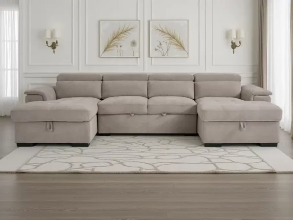 Alaya Sofabed Beige U Shape Corner