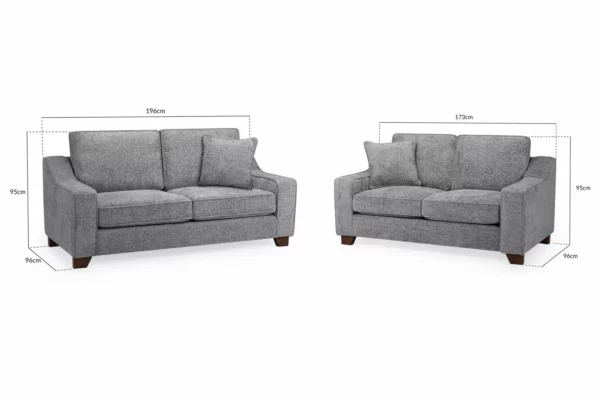 Nebraska Sofa Slate 3+2 Set, view 2