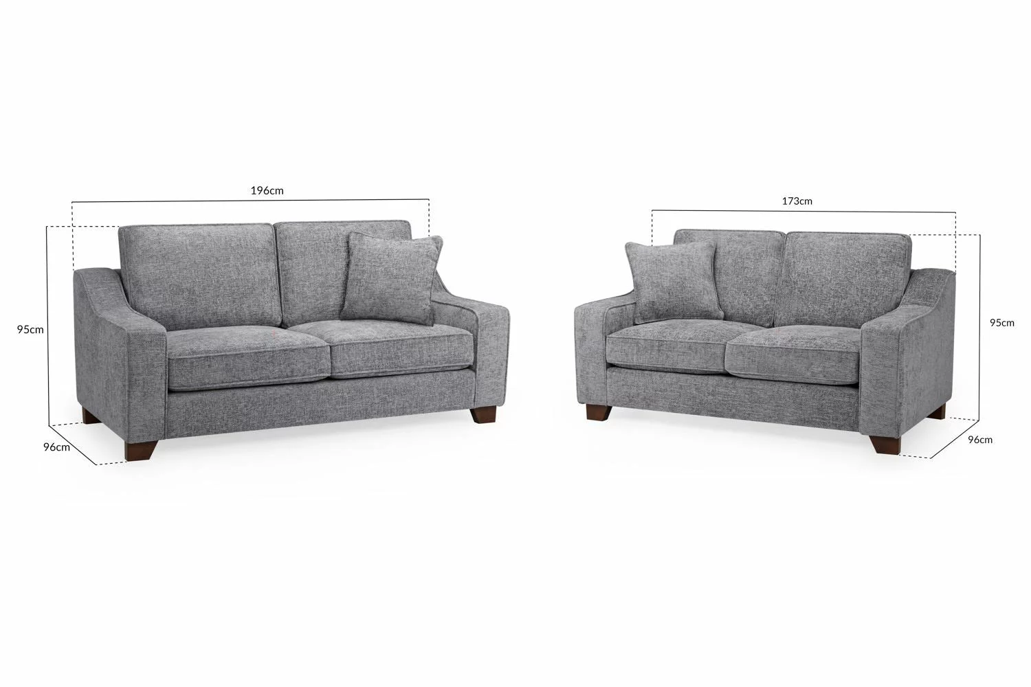 Nebraska Sofa Slate 3+2 Set, view 2