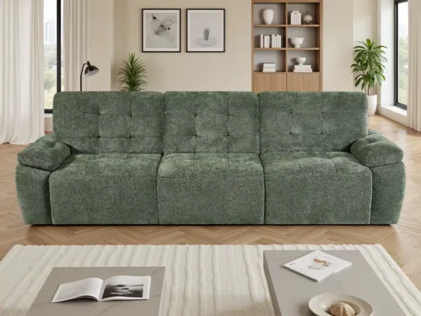 Dallas Electric Sofabed Green 3 Seater