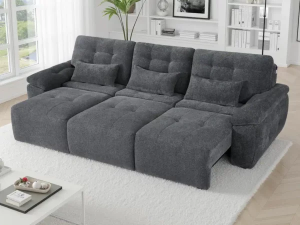 Dallas Electric Sofabed Grey 3 Seater, view 2