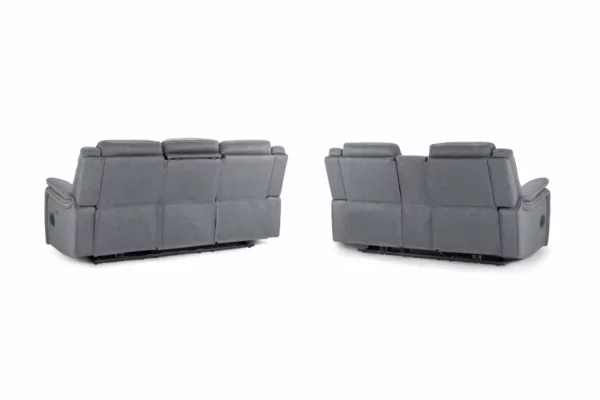 Galaxy Tech Electric Recliner Sofa Grey Fabric 3+2 Set, view 4