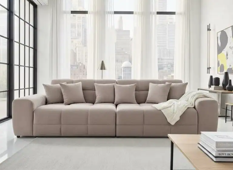 Jacob Sofa Latte 4 Seater