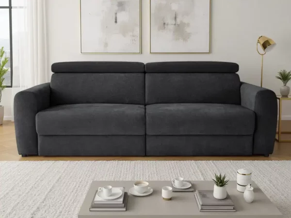 Dakota Electric Sofabed Black 3 Seater, view 3