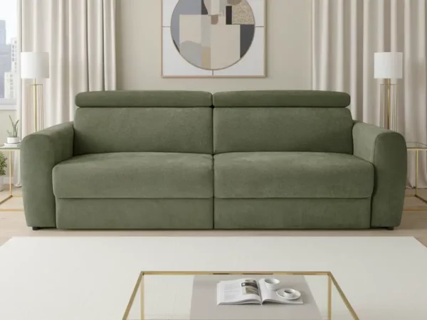 Dakota Electric Sofabed Green 3 Seater, view 4