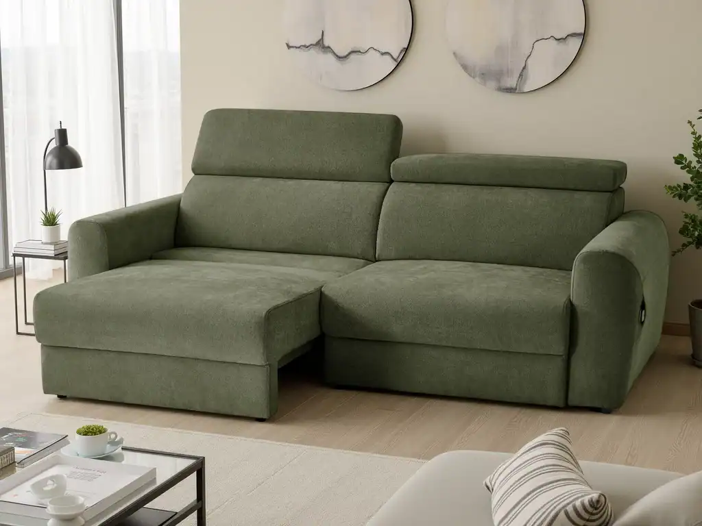 Dakota Electric Sofabed Green 3 Seater, view 2