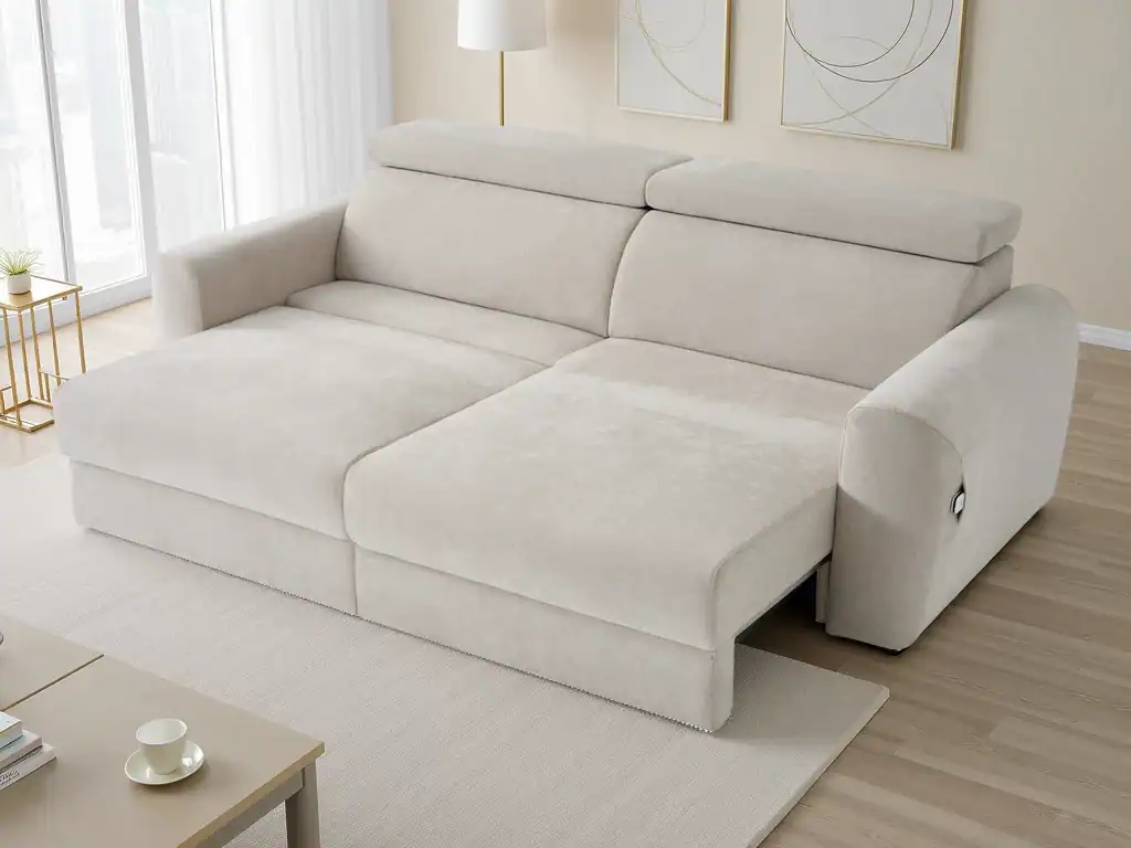 Dakota Electric Sofabed Beige 3 Seater, view 2