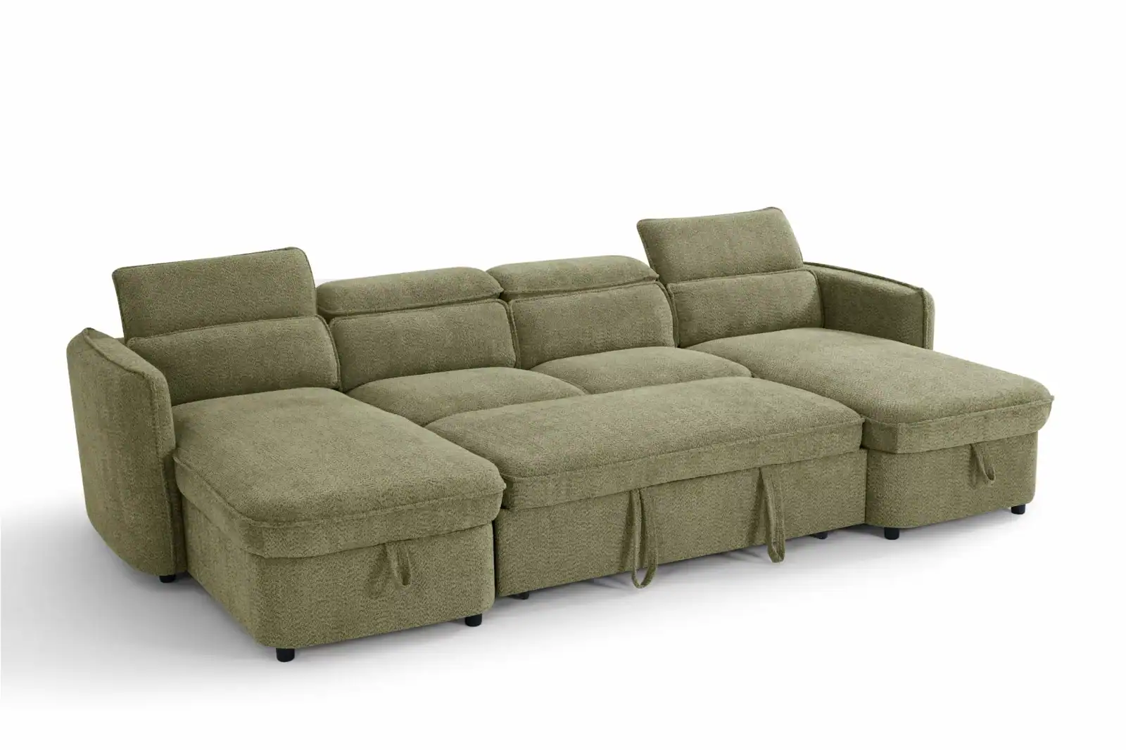 Capri Sofabed Green U Shape Corner, view 4