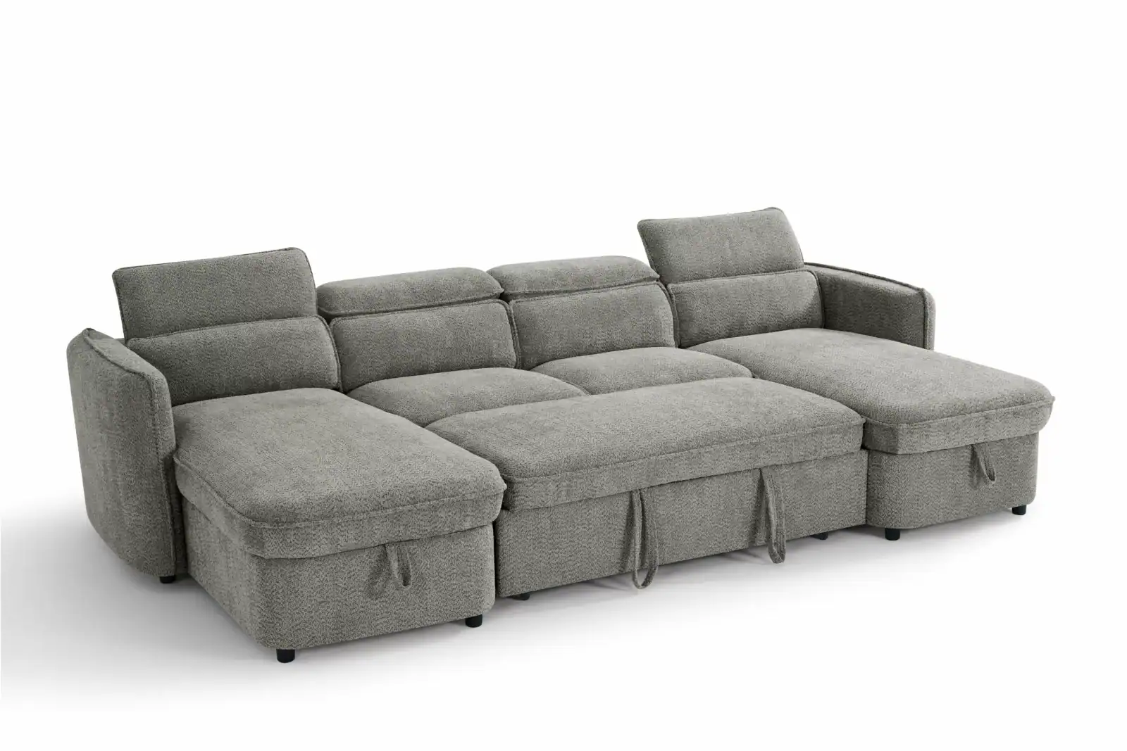 Capri Sofabed Grey U Shape Corner, view 4