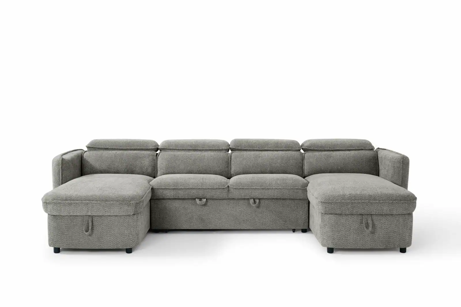 Capri Sofabed Grey U Shape Corner, view 5
