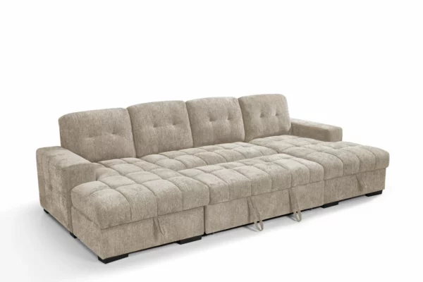 Palermo Sofabed Beige U Shape Corner, view 3