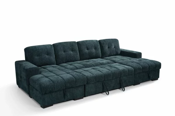 Palermo Sofabed Teal U Shape Corner, view 2