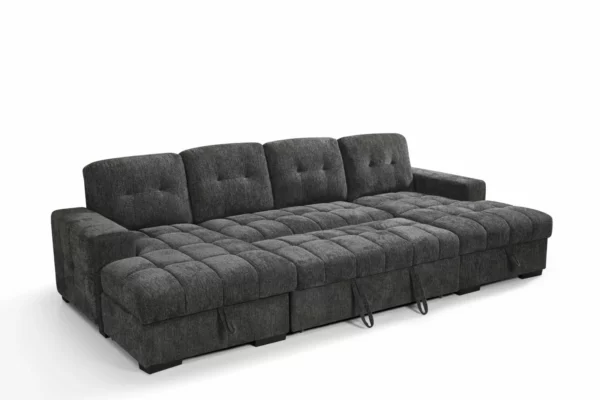 Palermo Sofabed Grey U Shape Corner, view 3