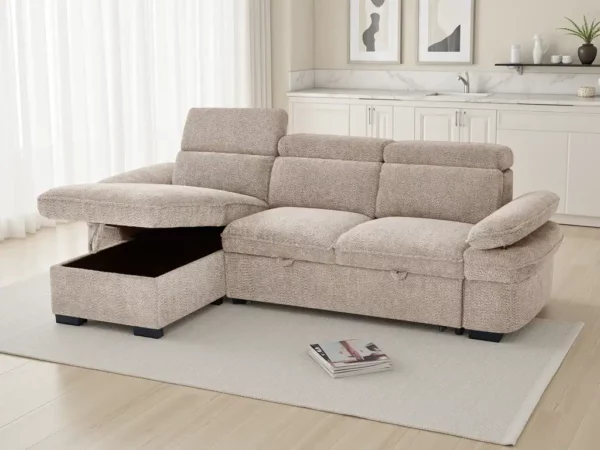 Hudson Sofabed Beige Universal Corner, view 2
