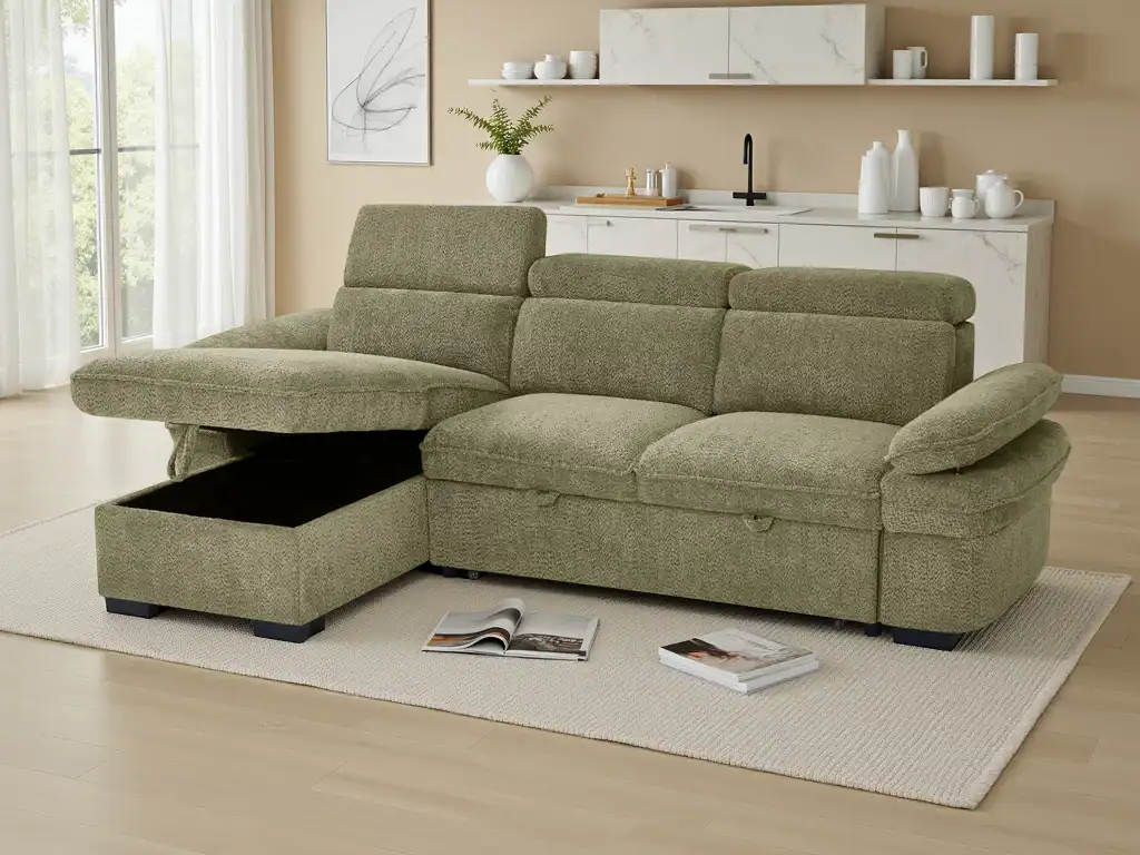 Hudson Sofabed Green Universal Corner, view 2