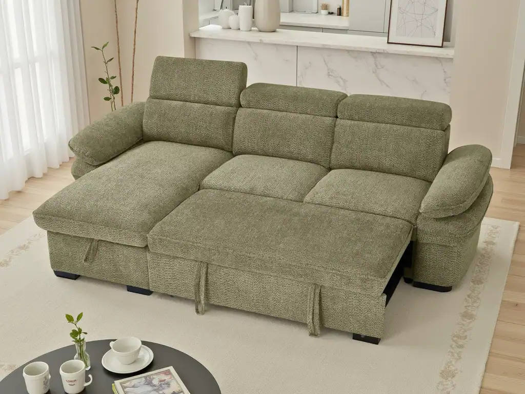 Hudson Sofabed Green Universal Corner, view 3