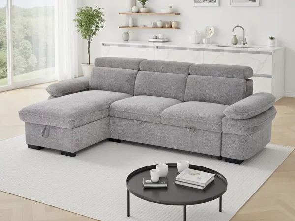 Hudson Sofabed Grey Universal Corner