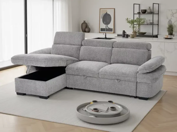 Hudson Sofabed Grey Universal Corner, view 2