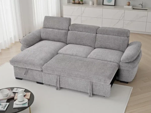 Hudson Sofabed Grey Universal Corner, view 3