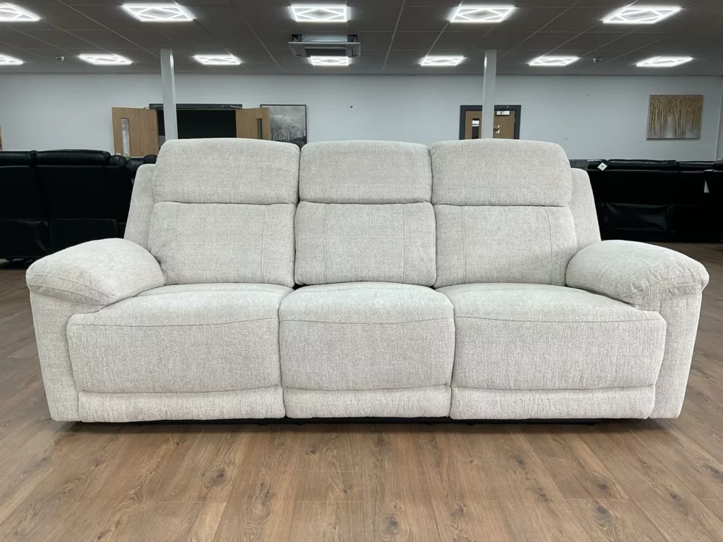 Owen Electric Recliner Sofa Beige 3 Seater