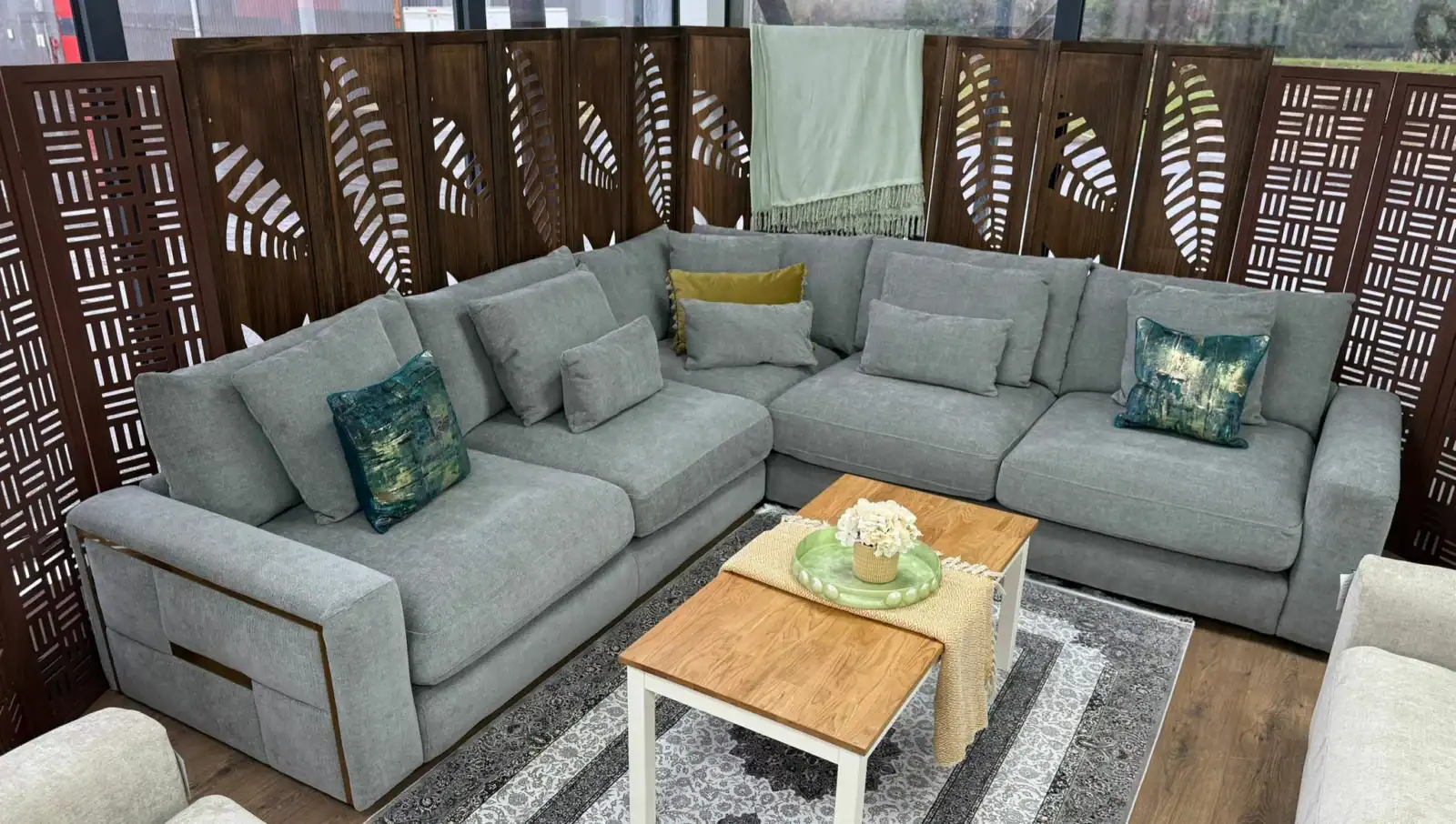 Jupiter Sofa Grey Large Corner, view 6