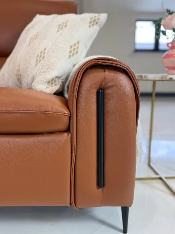 Arizona Electric Recliner Sofa Tan Large Corner, view 4