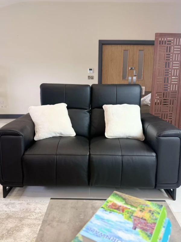 Richmond Electric Recliner Sofa Black 3+2 Set, view 4