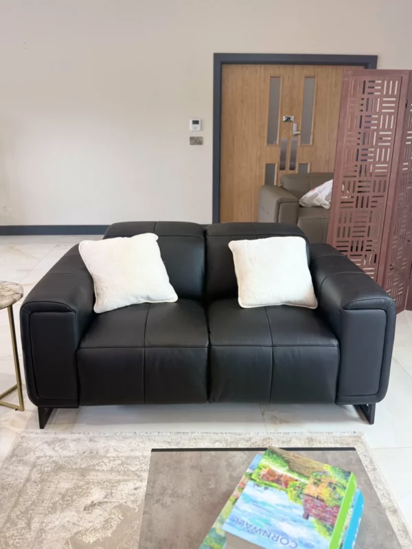 Richmond Electric Recliner Sofa Black 3+2 Set, view 8