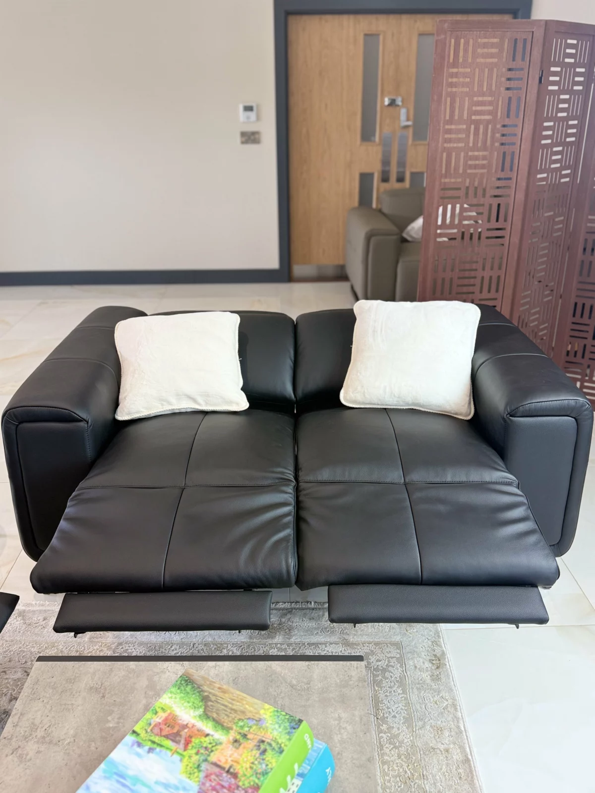 Richmond Electric Recliner Sofa Black 3+2 Set, view 9