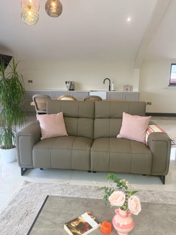 Richmond Electric Recliner Sofa Grey 3+2 Set, view 2