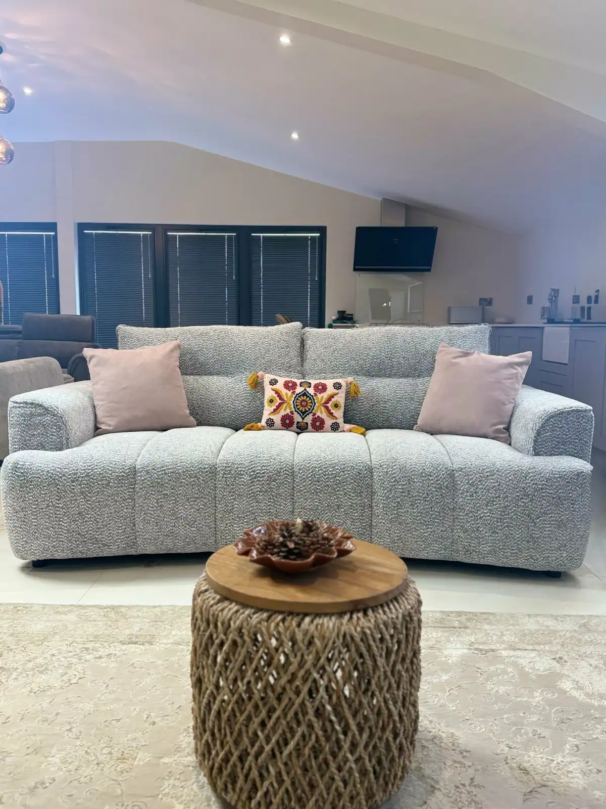 Cordova Sofa Grey 3 Seater, view 4