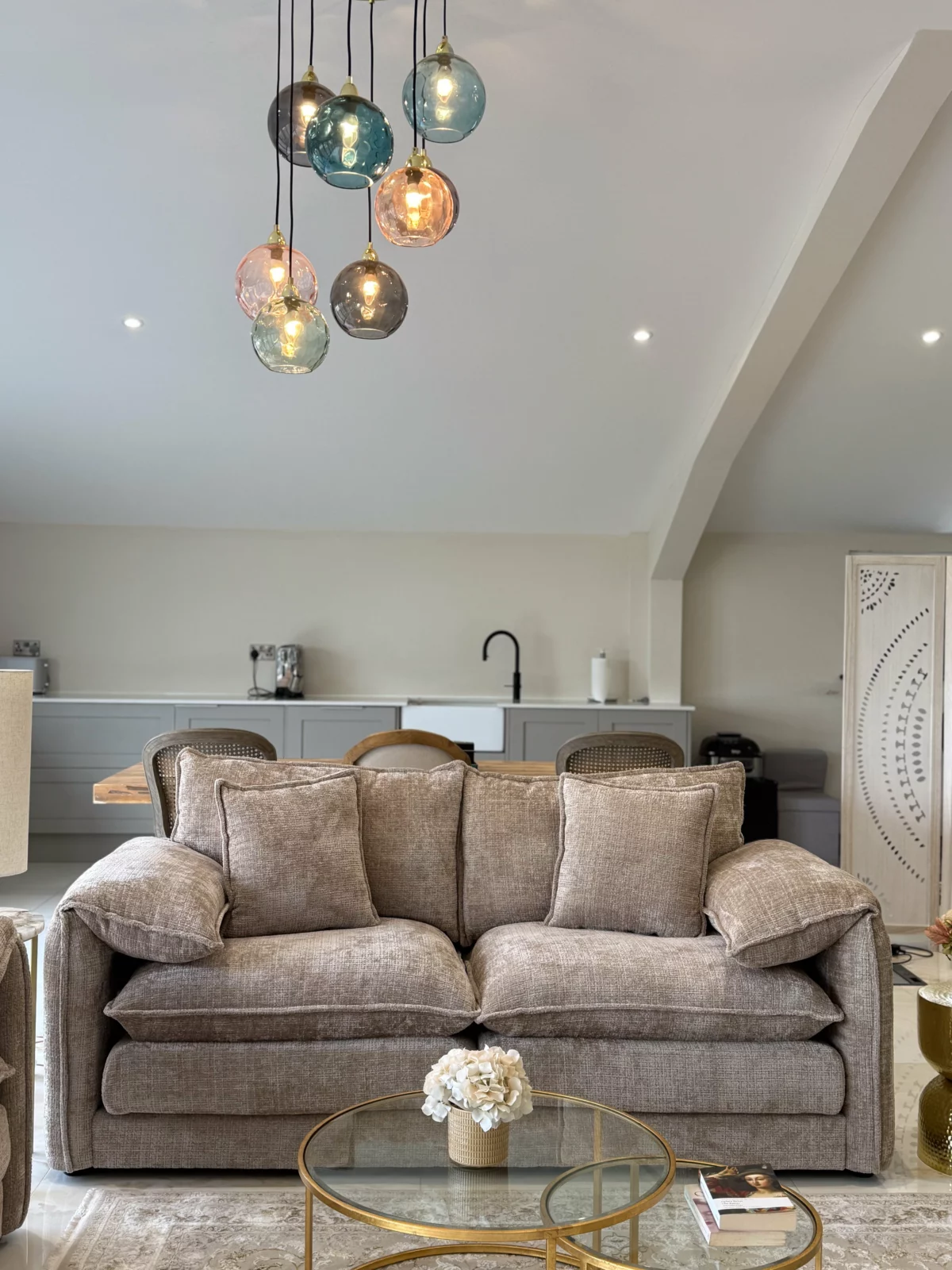 Solaya Sofa Beige 3 Seater, view 3