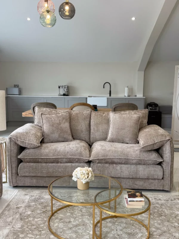 Solaya Sofa Beige 3 Seater, view 5