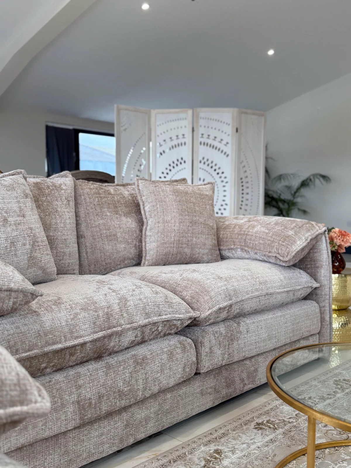 Solaya Sofa Beige 3 Seater, view 6