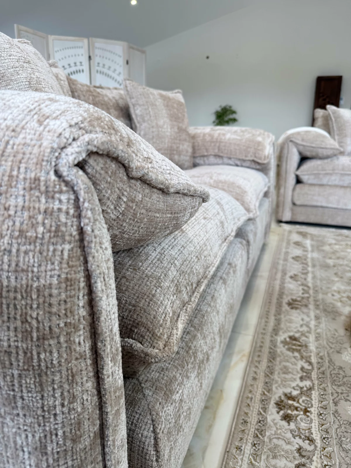 Solaya Sofa Beige 3 Seater, view 8